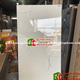Gạch 60x120 bóng kính trắng vân mây