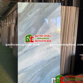 Gạch 60x120 bóng kính xám xanh vân đá                  