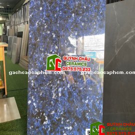 Gạch 60x120 màu xanh dương sapphire siêu bóng