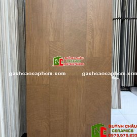 Gạch 60x120 vân gỗ màu nâu bề mặt ghép đa kích thước