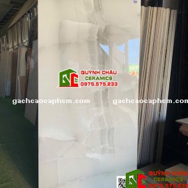 Gạch 60x120 xám trắng vân đá bóng kính          
