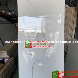 Gạch ấn độ 60x120 trắng vân đa sắc đẹp