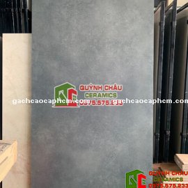 Gạch ấn độ 80x160 mờ màu đen xi măng cổ điển