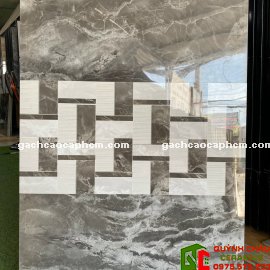 Gạch apodio siêu mỏng ốp tường 40x80 màu xám vân đá marble đẹp
