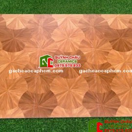 Gạch bề mặt vân gỗ hoa văn lá sen 60x120cm