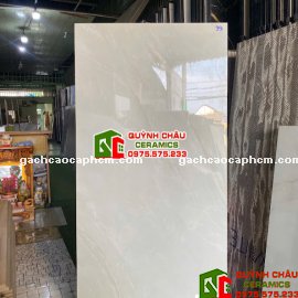 Gạch bóng kính 60x120 xám nhạt vân xéo                