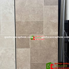 Gạch giả cổ 60x120 mix đa kích thước màu nâu nhạt