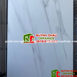 Gạch khổ lớn 120x180 bề mặt mờ xám trắng vân khói Satuario Marble ấn độ