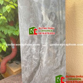Gạch lát cầu thang 47x100 giả đá xám