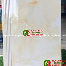 Gạch lát cầu thang 47x100 nâu vàng giả đá