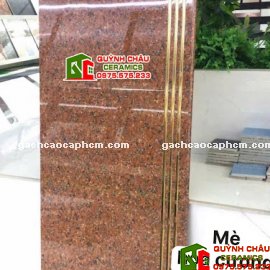 Gạch lát cầu thang nhũ vàng 47x120 đá đỏ hoa cương