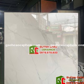 Gạch lát nền 120x120 bóng trắng vân mây full body                        