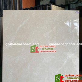 Gạch lát nền 120x120 kem bóng vân nhện trắng