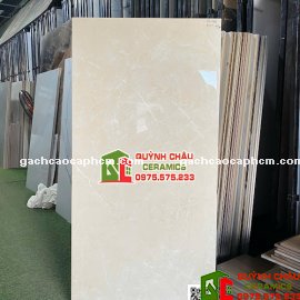 Gạch lát nền 60x120 ấn độ kem bóng đẹp cao cấp