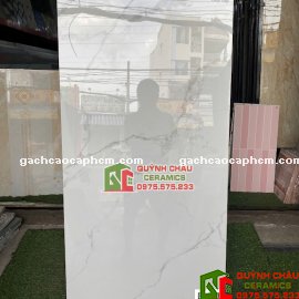Gạch lát nền 60x120 ấn độ xương trắng giả đá bóng vân mây cao cấp
