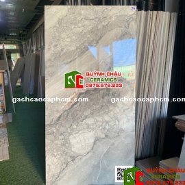 Gạch lát nền 60x120 bóng kính xám nâu vân đá                 
