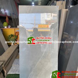 Gạch lát nền 60x120 bóng kính xám vân đá armani
