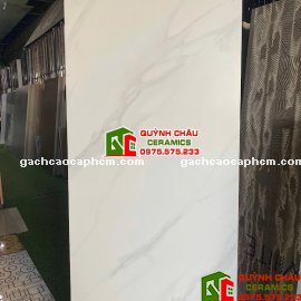 Gạch lát nền 60x120 bóng mờ baby skin trắng vân
