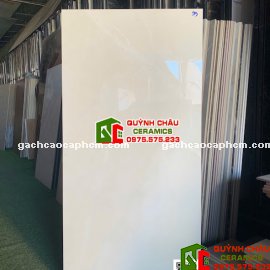 Gạch lát nền 60x120 kem trắng vân đá bóng kính                   
