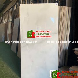Gạch lát nền 60x120 xám trắng vân đá bóng kính                      