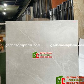 Gạch lát nền ấn độ 1000x1000 mờ mịn Baby Skin xám vân đá