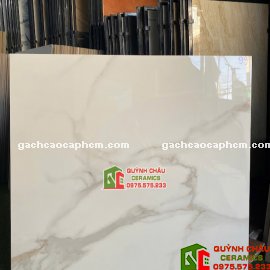 Gạch lát nền ấn độ 1000x1000 porcelain trắng vân đá Marble bóng kiếng