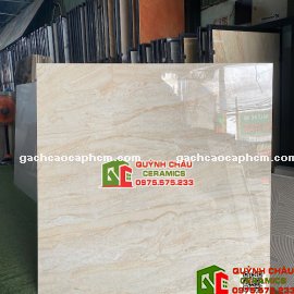 Gạch lát nền ấn độ 120x120 vàng kem bóng kính 