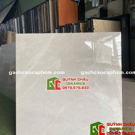 Gạch lát nền ấn độ 120x120 xám trắng bóng kính