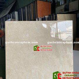 Gạch lát nền ấn độ 120x120cm bóng kiếng vàng Beige vân đá