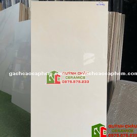 Gạch lát nền CMC 60x120 kem vàng vân nhạt bóng kính