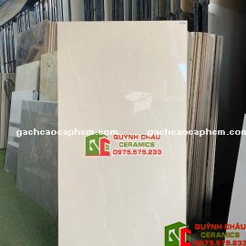 Gạch lát nền Vicenza 60x120 màu kem bóng