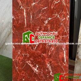 Gạch ốp lát 60x120 vân đá marble đỏ vân trắng trung quốc