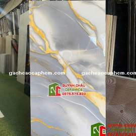 Gạch ốp lát ấn độ 60x120 siêu bóng vân đá xám vàng