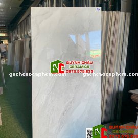 Gạch ốp tường 60x120 bóng kính xám nhạt vân đá                   