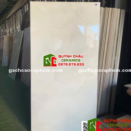Gạch xương đá trắng 60x120 bóng kính kem sữa vân mây               