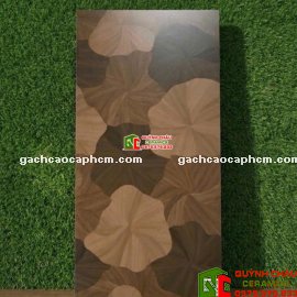 Mẫu gạch lá sen 60x120cm màu đậm gỗ