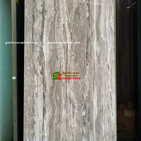 Gạch bóng kiếng giả gỗ 60x120 màu xám nhập khẩu cao cấp
