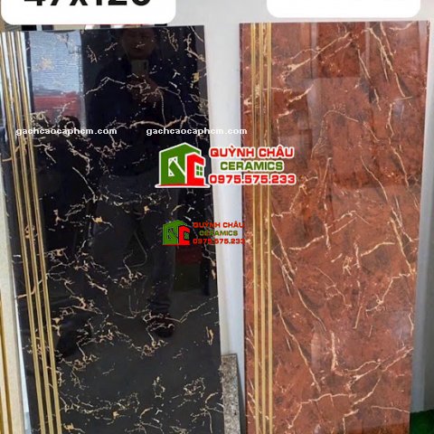 Đá lát cầu thang tam cấp 47x120 đỏ đen khắc kim