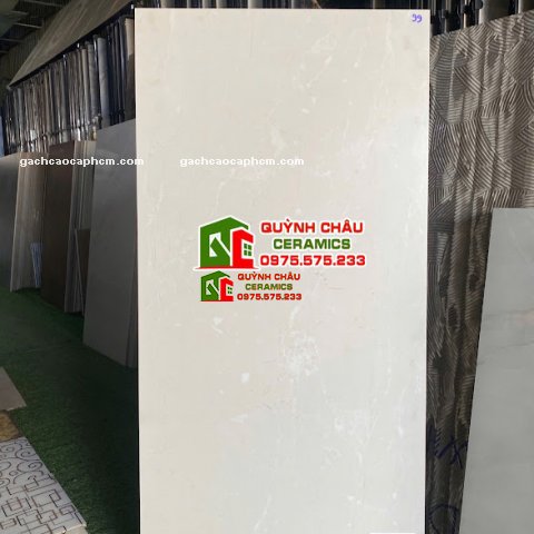 Gạch 60x120 baby skin bóng mờ kem vân trắng