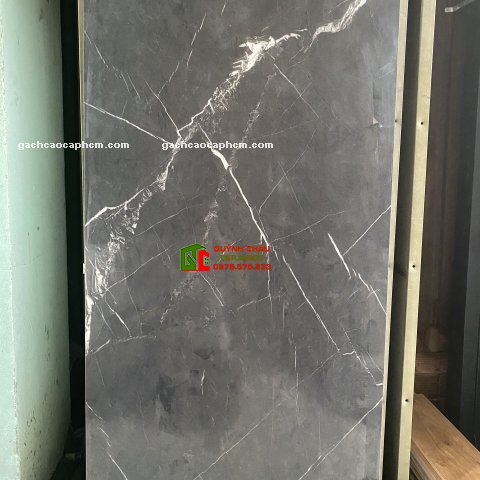 Gạch Bóng Kiếng Cao Cấp 60x120 Đá Marble Đen Tia Chớp