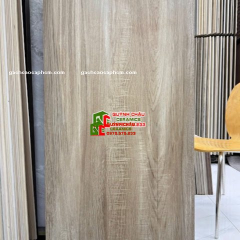 Gạch 60x120 giả gỗ màu nâu nhạt vân tự nhiên