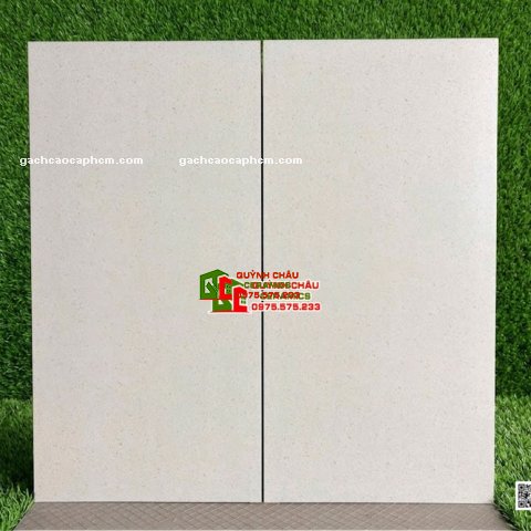 Gạch 60x120 granite kis đá terrazzo màu kem