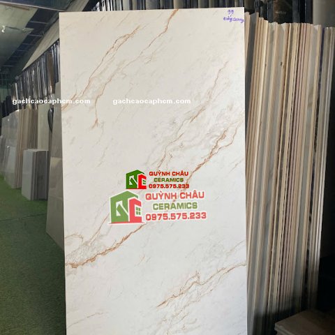 Gạch 60x120 mờ Carving vân nâu trắng kem