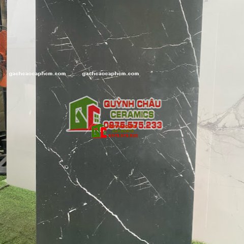 Gạch ấn độ 60x120 đen mờ tia chớp ốp lát nội thất ngoại thất đá marble