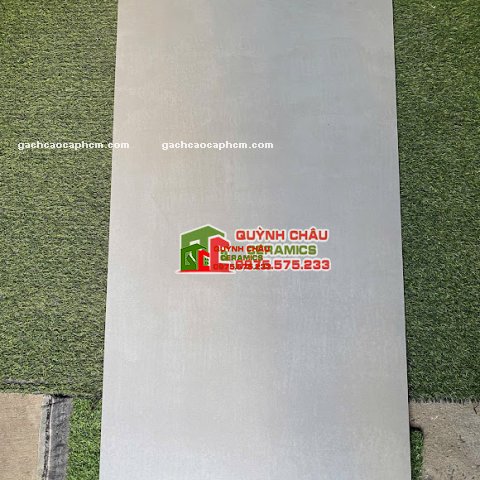 Gạch ấn độ 60x120 mờ Carving màu xi măng