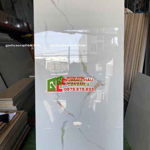 Gạch ấn độ 60x120 trắng vân đa sắc đẹp