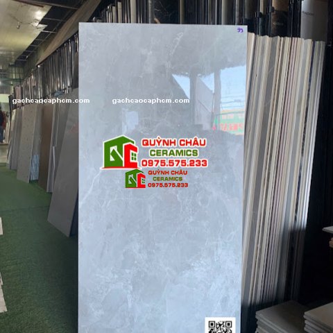  Gạch bóng kính 60x120 màu xám trung tính                    