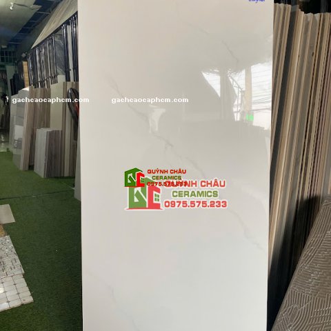 Gạch CMC 60x120 bóng kính trắng vân mây