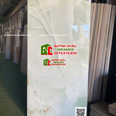 Gạch full body 60x120 onyx xanh cẩm thạch bóng kính                