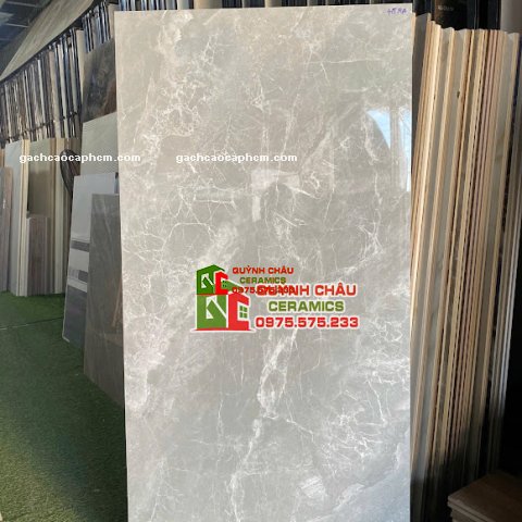 Gạch khổ lớn Vicenza 60x120 bóng vân đá xám